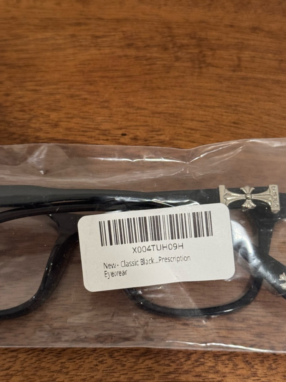 Classic black clear lens glasses square frame - Picture 4 of 4